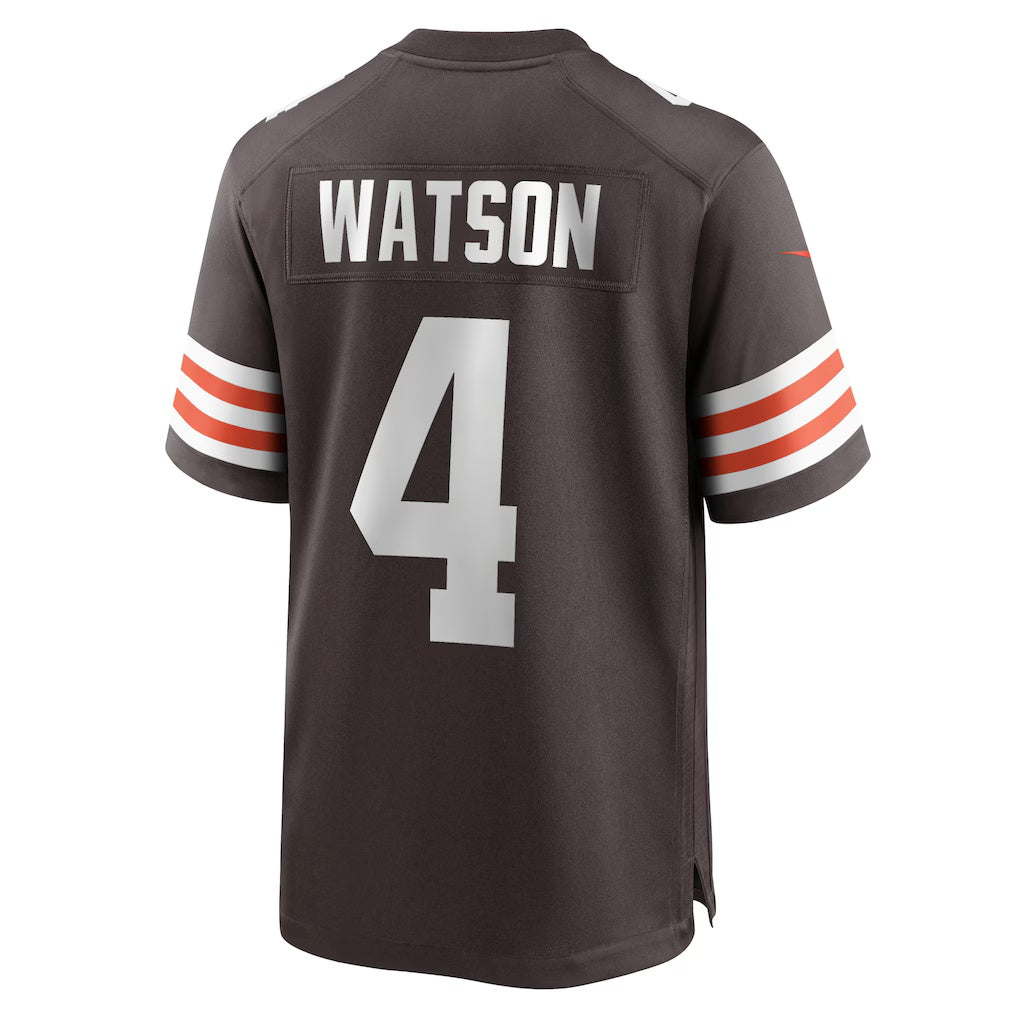 Tlead C.Browns #4 Deshaun Watson Brown Game Stitched Jerseys