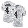 Tlead C.Browns #4 Deshaun Watson Player Arctic Camo Salute to Service Limited Home Game Stitched Jerseys