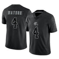 Tlead C.Browns #4 Deshaun Watson Player Black Reflective Home Game Stitched Jerseys