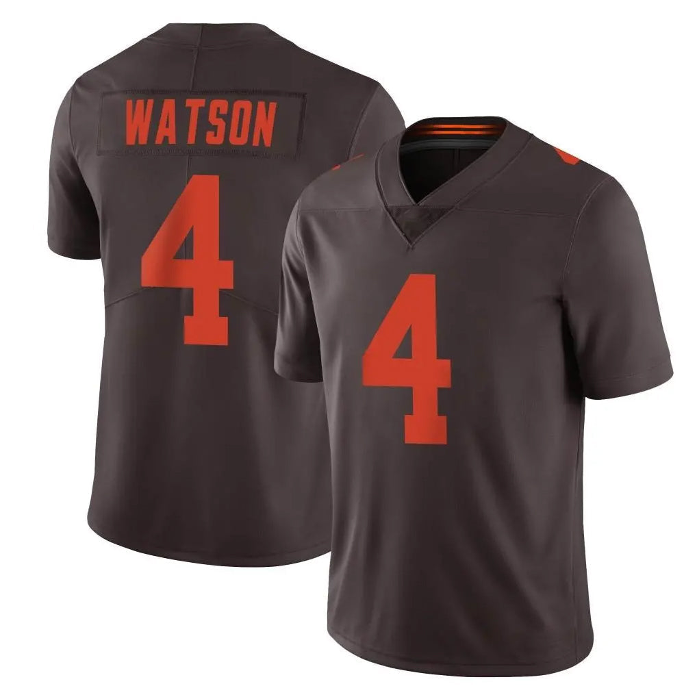 Tlead C.Browns #4 Deshaun Watson Player Browns Color Rush Limited Home Game Stitched Jerseys
