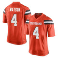 Tlead C.Browns #4 Deshaun Watson Player Orange Home Game Stitched Jerseys