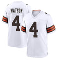 Tlead C.Browns #4 Deshaun Watson Player White Home Game Stitched Jerseys