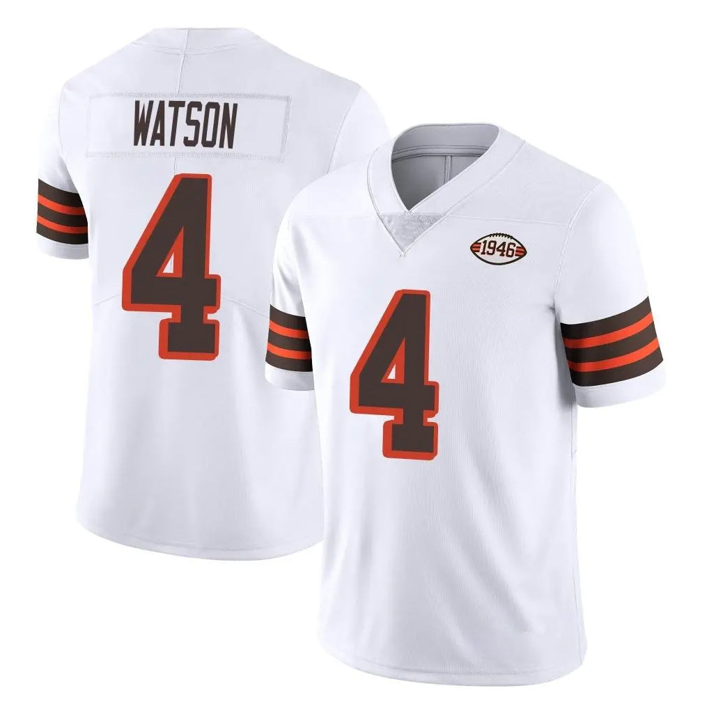 Tlead C.Browns #4 Deshaun Watson Player White Limited  Vapor 1946 Collection Alternate Game Stitched Jerseys