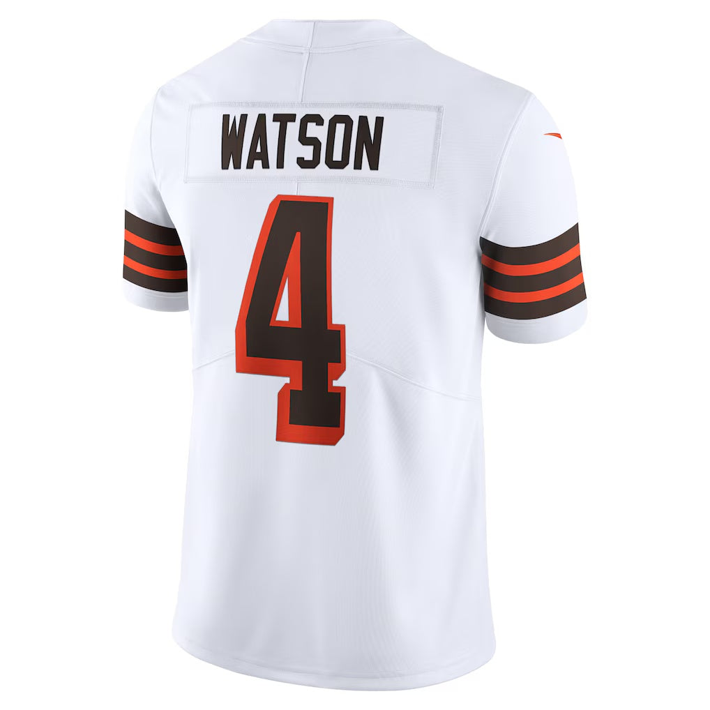 Tlead C.Browns #4 Deshaun Watson White 2021 Alternate Vapor Limited Stitched Jerseys