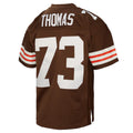 Tlead C.Browns #73 Joe Thomas Mitchell & Ness Brown Legacy Replica Stitched Jerseys