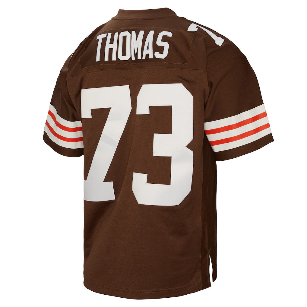Tlead C.Browns #73 Joe Thomas Mitchell & Ness Brown Legacy Replica Stitched Jerseys