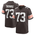 Tlead C.Browns #73 Joe Thomas Player Brown Home Game Stitched Jerseys