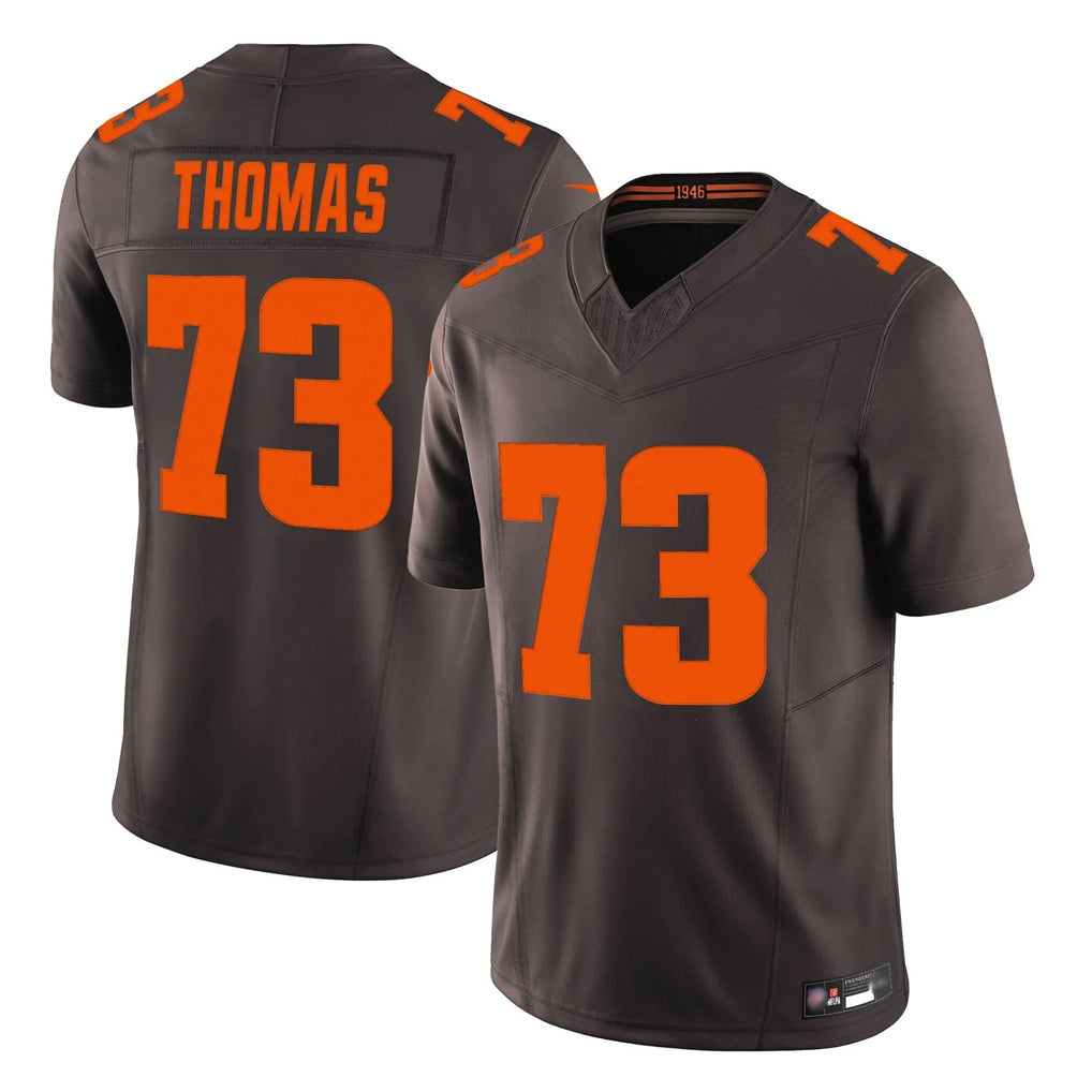 Tlead C.Browns #73 Joe Thomas Player Brown Limited Vapor F.U.S.E. Alternate Game Stitched Jerseys