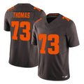 Tlead C.Browns #73 Joe Thomas Player Brown Limited Vapor F.U.S.E. Alternate Game Stitched Jerseys