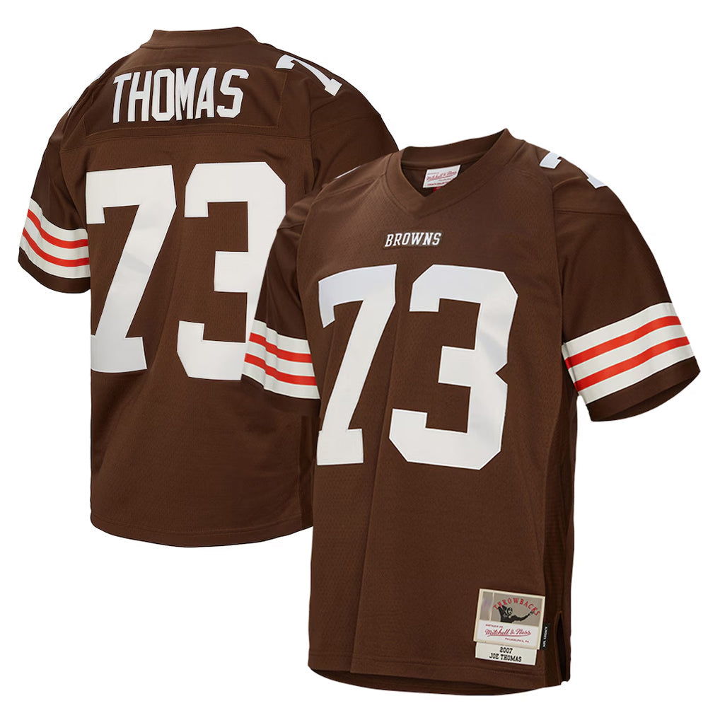 Tlead C.Browns #73 Joe Thomas Player Brown Mitchell & Ness 1963 Throwback Stitched Jerseys