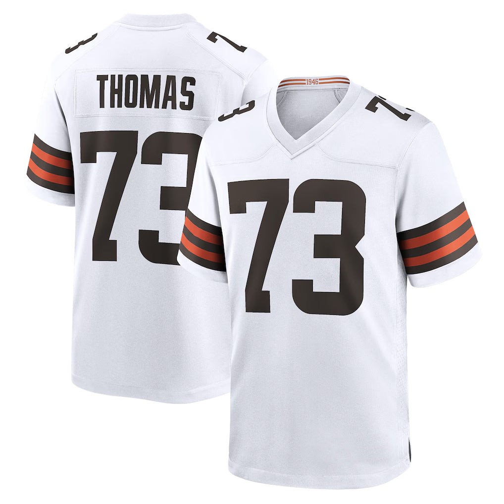 Tlead C.Browns #73 Joe Thomas Player White Home Game Stitched Jerseys