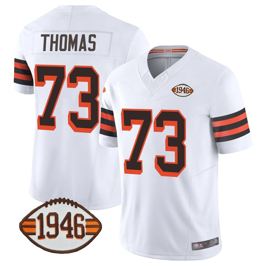 Tlead C.Browns #73 Joe Thomas Player White Limited Vapor F.U.S.E. Alternate Game Stitched Jerseys