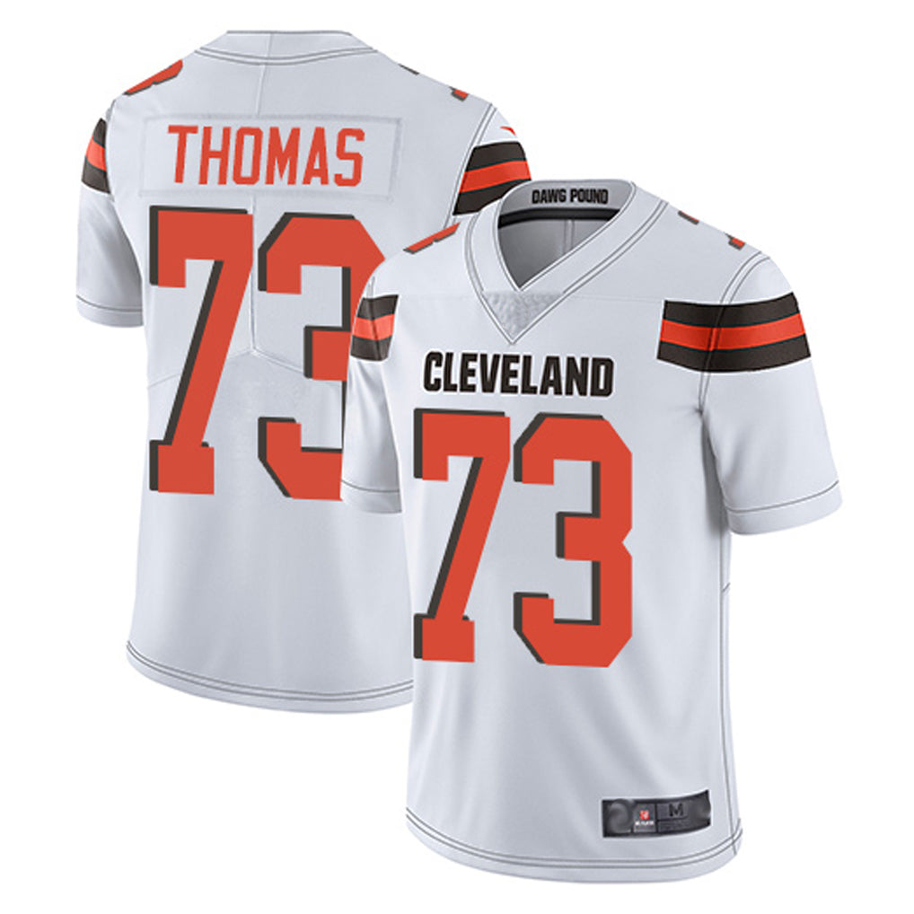 Tlead C.Browns #73 Joe Thomas Player White Vapor Limited Home Game Stitched Jerseys