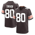 Tlead C.Browns #80 Jamari Thrash Player Brown Home Game Stitched Jerseys