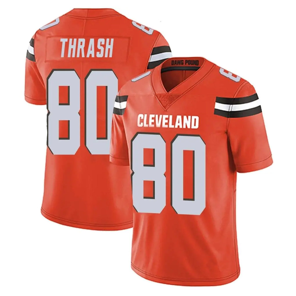 Tlead C.Browns #80 Jamari Thrash Player Orange Alternate Vapor Untouchable Limited Home Game Stitched Jerseys