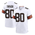 Tlead C.Browns #80 Jamari Thrash Player White Home Game Stitched Jerseys