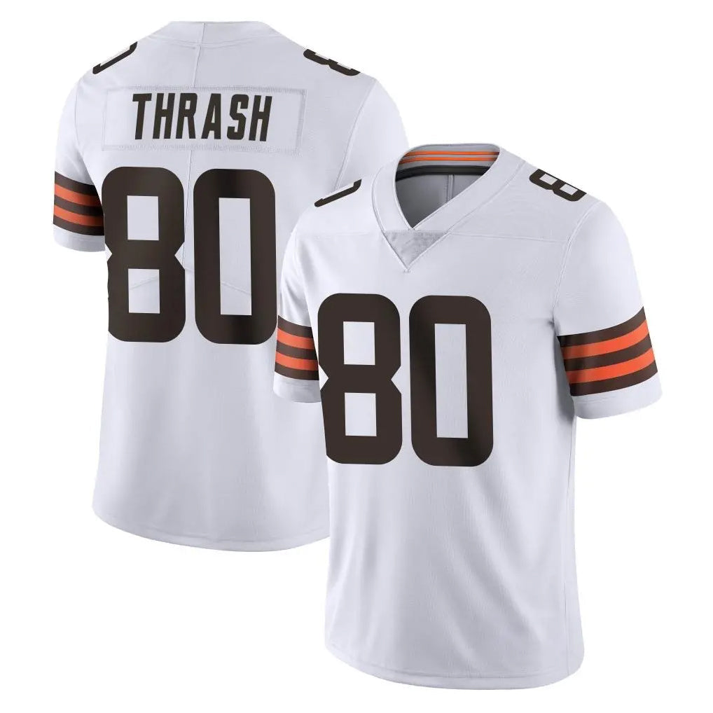 Tlead C.Browns #80 Jamari Thrash Player White Vapor Untouchable Limited Home Game Stitched Jerseys