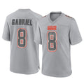 Tlead C.Browns #8 Dillon Gabriel Player Gray Atmosphere Fashion Game Stitched Jerseys