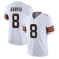 Tlead C.Browns #8 Dillon Gabriel Player White Vapor F.U.S.E. Limited Home Game Stitched Jerseys