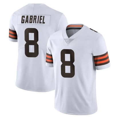 Tlead C.Browns #8 Dillon Gabriel Player White Vapor Untouchable Limited Home Game Stitched Jerseys