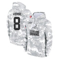 Tlead C.Browns #8 Jared Verse Player Arctic Camo Salute to Service Hoodies Limited Game Stitched Jerseys