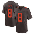 Tlead C.Browns #8 Jared Verse Player Brown Alternate Home Game Stitched Jerseys