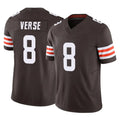 Tlead C.Browns #8 Jared Verse Player Brown Vapor F.U.S.E. Limited Home Game Stitched Jerseys