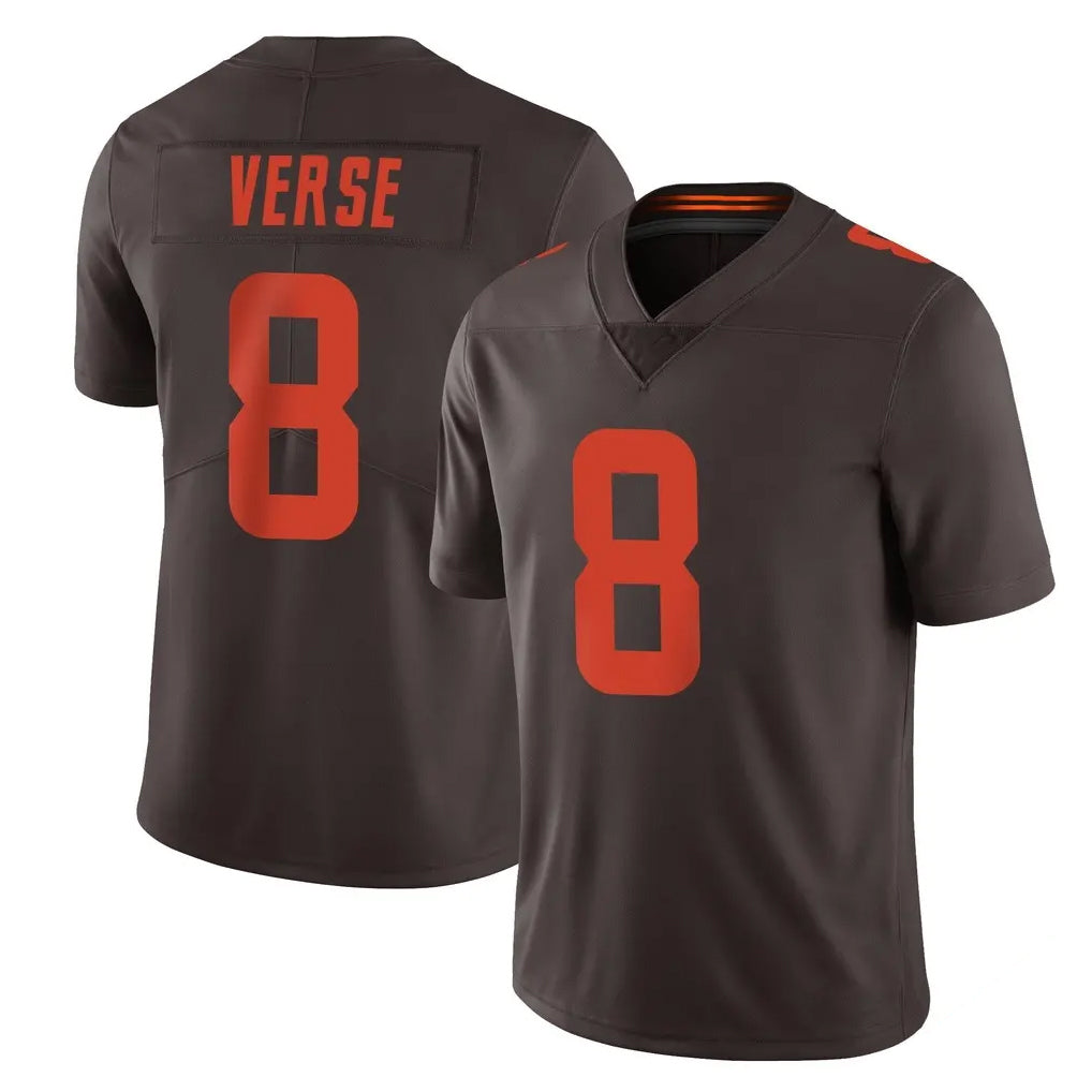 Tlead C.Browns #8 Jared Verse Player Browns Color Rush Limited Home Game Stitched Jerseys