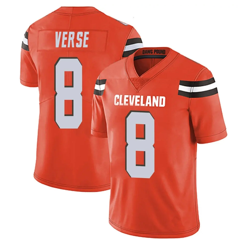 Tlead C.Browns #8 Jared Verse Player Orange Alternate Vapor Untouchable Limited Home Game Stitched Jerseys