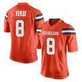 Tlead C.Browns #8 Jared Verse Player Orange Home Game Stitched Jerseys