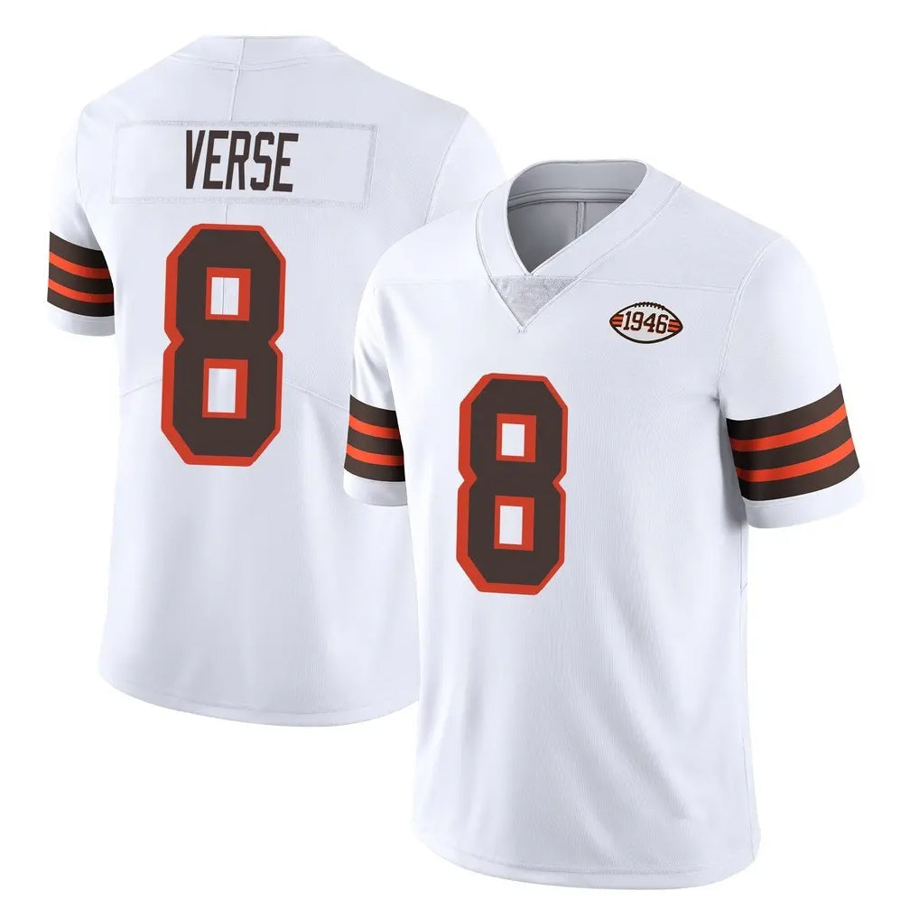 Tlead C.Browns #8 Jared Verse Player White Limited  Vapor 1946 Collection Alternate Game Stitched Jerseys