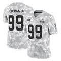 Tlead C.Browns #99 Julian Okwara Player Arctic Camo Salute to Service Limited Home Game Stitched Jerseys