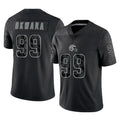Tlead C.Browns #99 Julian Okwara Player Black Reflective Home Game Stitched Jerseys