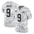 Tlead C.Browns #9 Grant Delpit Player Arctic Camo Salute to Service Limited Home Game Stitched Jerseys