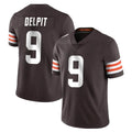 Tlead C.Browns #9 Grant Delpit Player Brown Color Vapor Untouchable Limited Home Game Stitched Jerseys