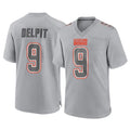 Tlead C.Browns #9 Grant Delpit Player Gray Atmosphere Fashion Game Stitched Jerseys