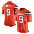 Tlead C.Browns #9 Grant Delpit Player Orange Home Game Stitched Jerseys