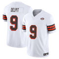 Tlead C.Browns #9 Grant Delpit Player White Limited Vapor F.U.S.E. Alternate Game Stitched Jerseys
