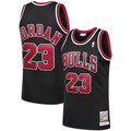 Tlead C.Bulls #23 Michael Jordan Mitchell & Ness Black 1997-98 Hardwood Classics Authentic Jerseys