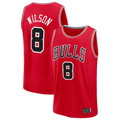 Tlead C.Bulls #8 Caleb Wilson Red 2026 Draft First Round Pick Fast Break Jerseys - Icon Edition