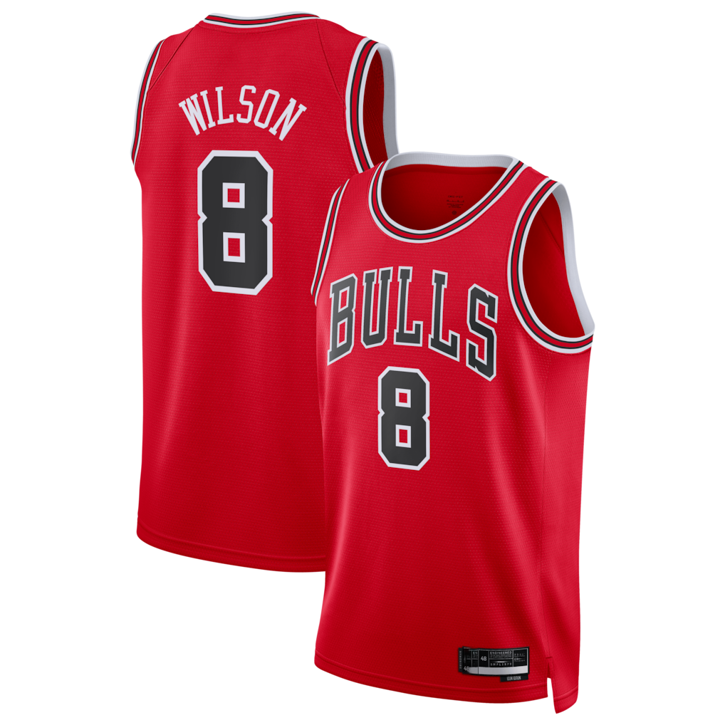 Tlead C.Bulls #8 Caleb Wilson Red 2026 Draft Swingman Jerseys - Icon Edition