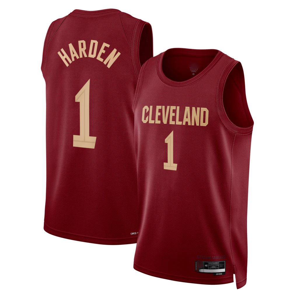 Tlead C.Cavaliers #1 James Harden Wine Swingman Jerseys - Icon Edition