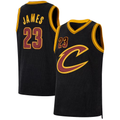 Tlead C.Cavaliers #23 LeBron James Black Forever King Authentic Jerseys