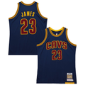 Tlead C.Cavaliers #23 LeBron James Mitchell & Ness Navy Big & Tall 201516 Swingman Jerseys