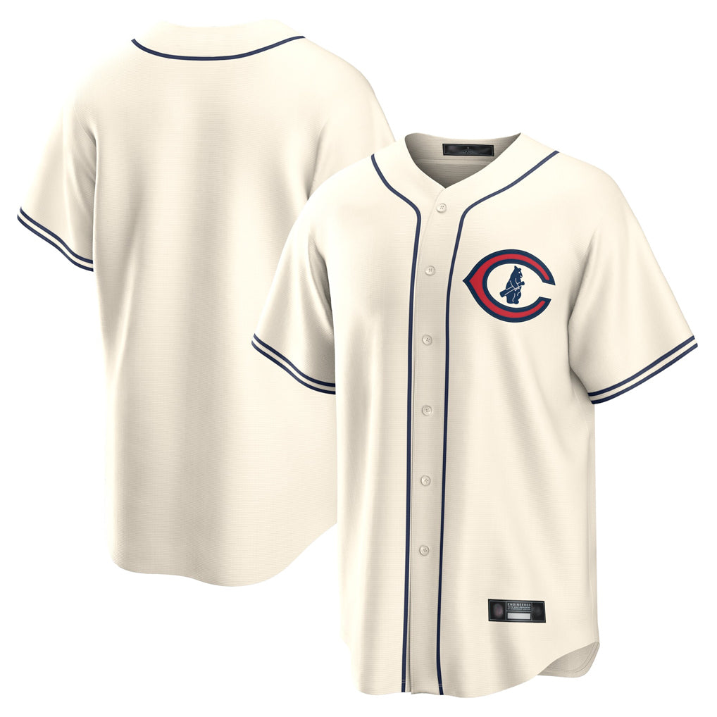 Tlead C.Cubs Cream Field of Dreams Home Game Blank Player Stitched Jerseys