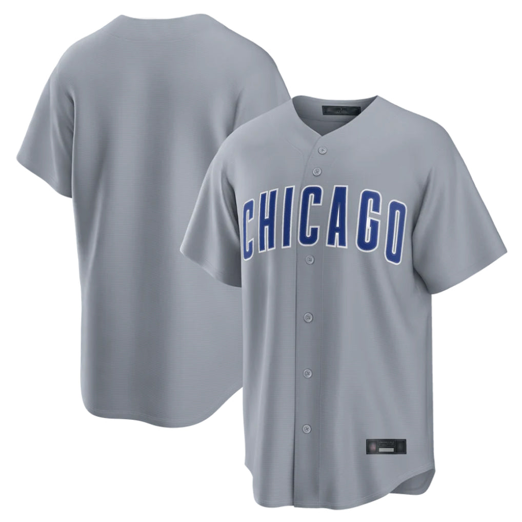 Tlead C.Cubs Gray Game Home Blank Player Stitched Jerseys