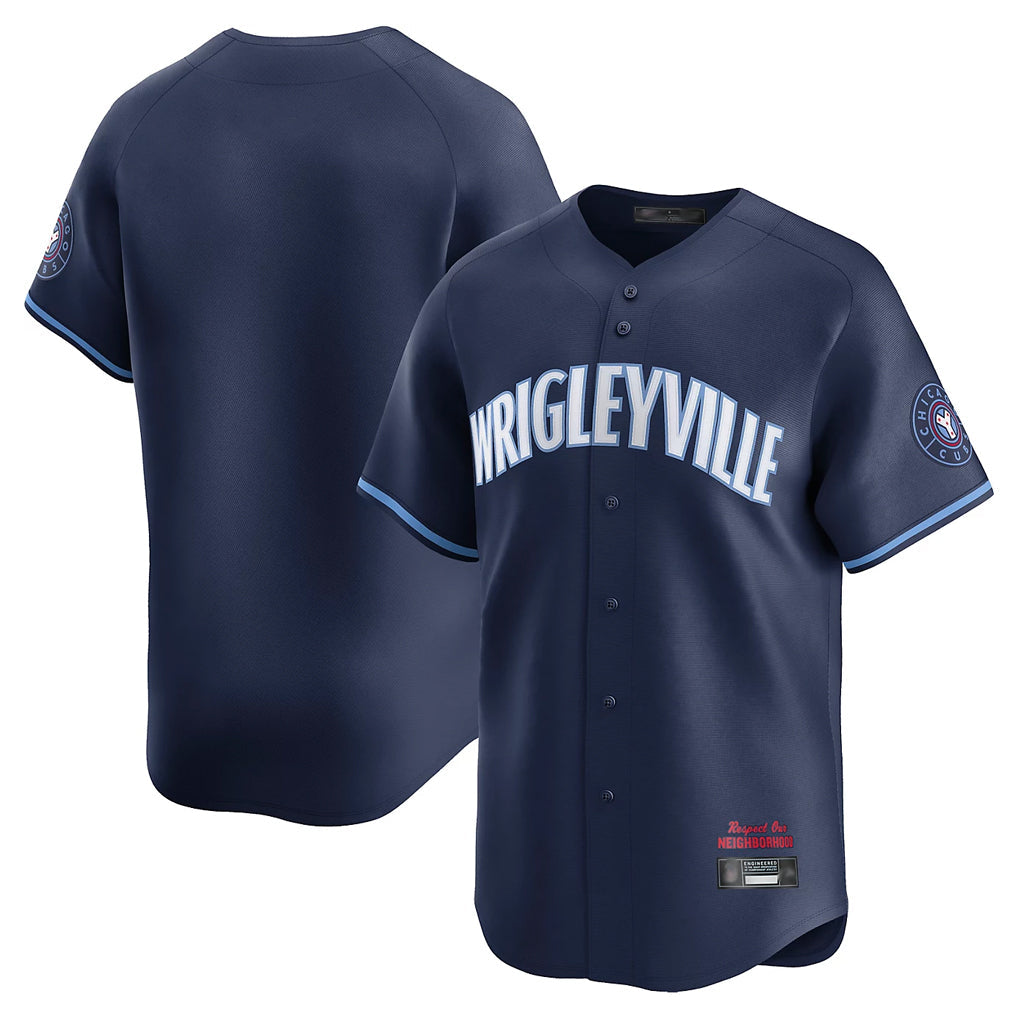 Tlead C.Cubs Navy City Connect Limited Home Blank Player Stitched Jerseys