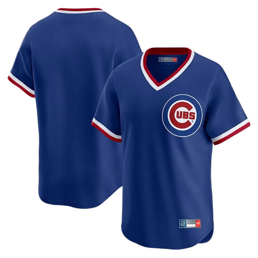 Tlead C.Cubs Royal T-shirt Cooperstown Collection Limited Blank Player Stitched Jerseys