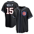 Tlead C.Cubs #15 Carson Kelly Player Black Fashion Out Game Stitched Jerseys