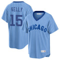 Tlead C.Cubs #15 Carson Kelly Player Blue T-shirt Cooperstown Collection Limited Stitched Jerseys